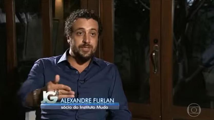 Alexandre Furlan Braz em reportagem de telejornal da Globo