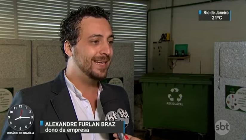 Alexandre Furlan Braz entrevistado em reportagem do SBT